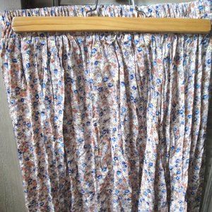 Women's Floral Pink Skirt XXS Beach Skirt Cover Up Long Half Lining No Slit NEW